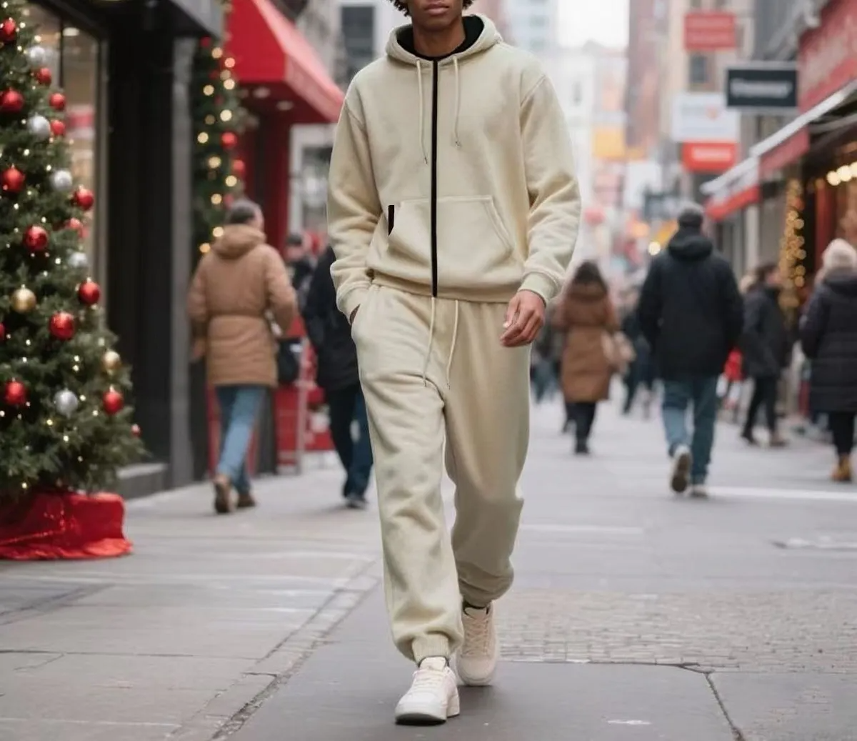Casual Two-Piece Sweatsuit - Rose In Concrete 🥀