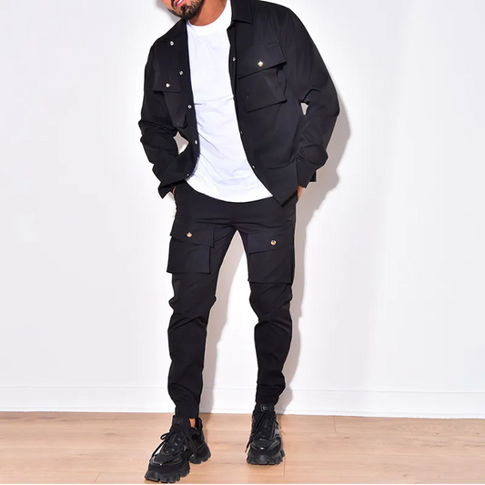 Casual Multi-Pocket Jogger Set