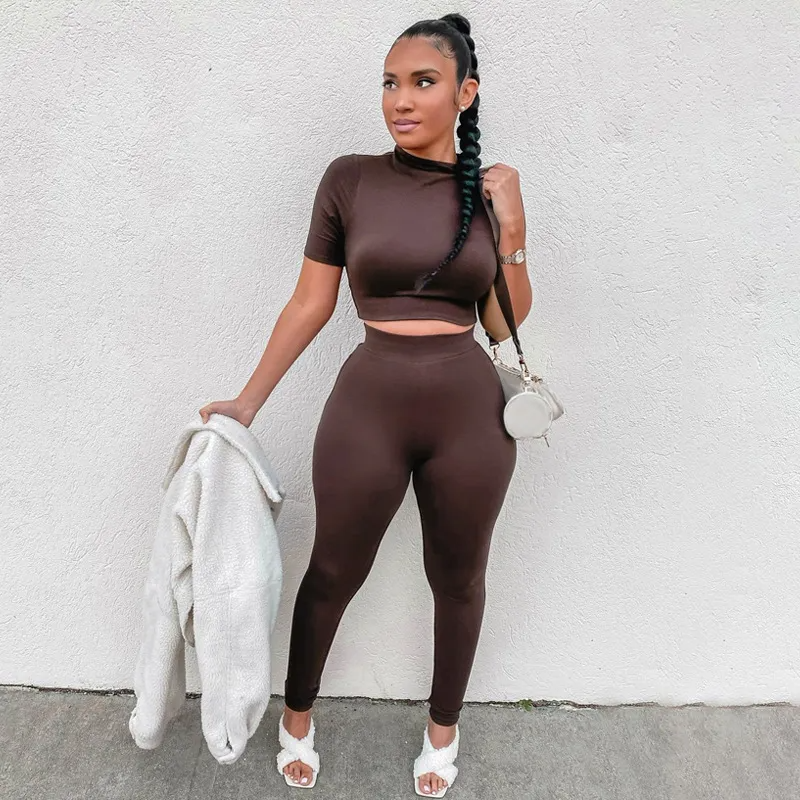 Bodycon Cropped Leggings Set - Rose In Concrete 🥀