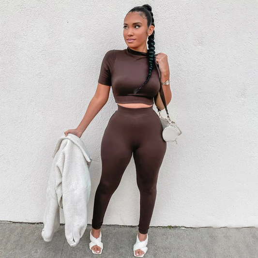 Bodycon Cropped Leggings Set