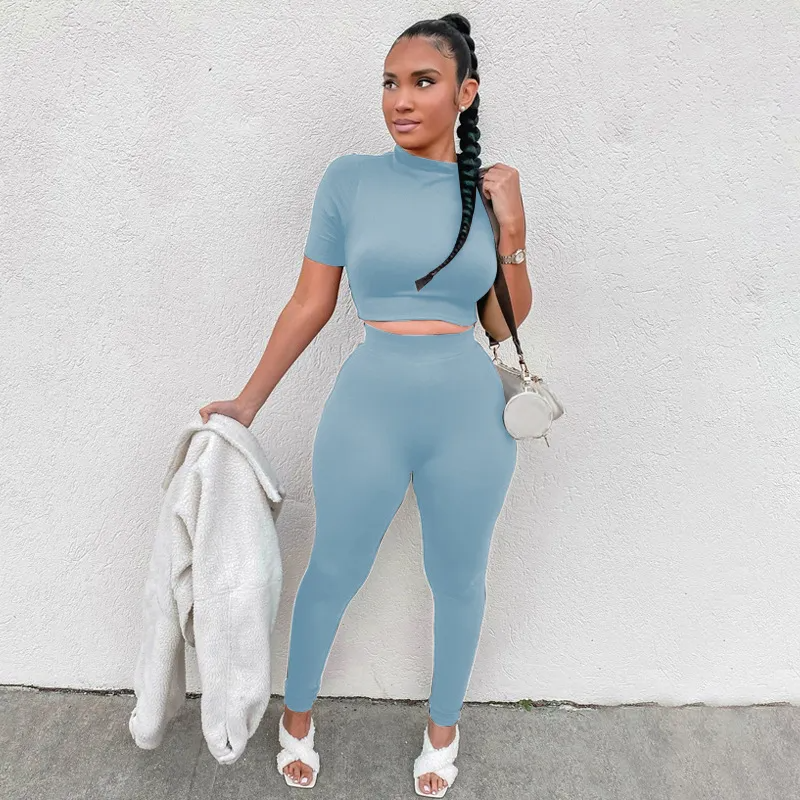 Bodycon Cropped Leggings Set - Rose In Concrete 🥀