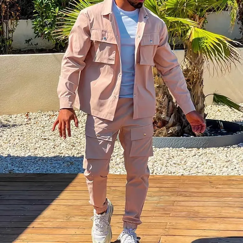 Casual Multi-Pocket Jogger Set - Rose In Concrete 🥀