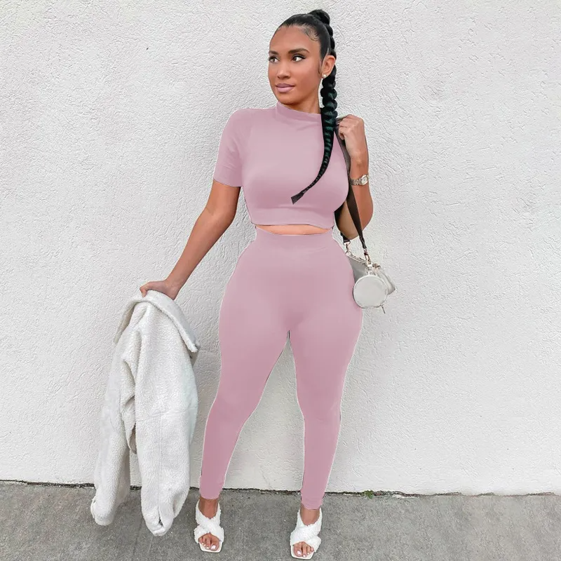 Bodycon Cropped Leggings Set - Rose In Concrete 🥀