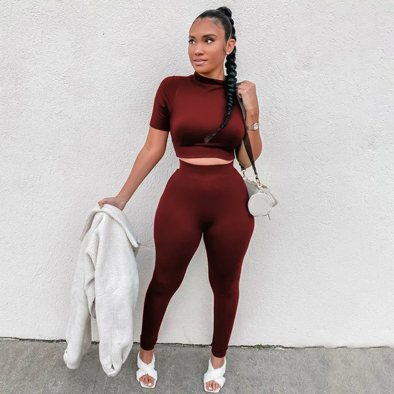 Bodycon Cropped Leggings Set - Rose In Concrete 🥀