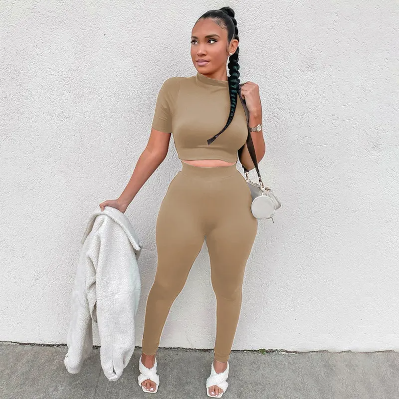 Bodycon Cropped Leggings Set - Rose In Concrete 🥀
