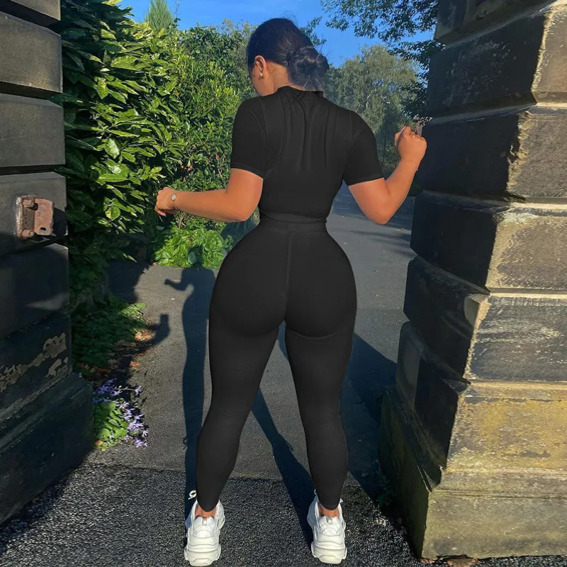 Bodycon Cropped Leggings Set - Rose In Concrete 🥀