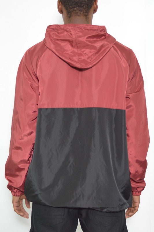 Color Block Anorak Jacket Pullover Windbreaker - Rose In Concrete 🥀