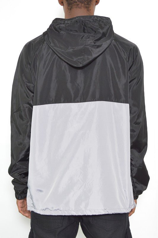 Color Block Anorak Jacket Pullover Windbreaker - Rose In Concrete 🥀