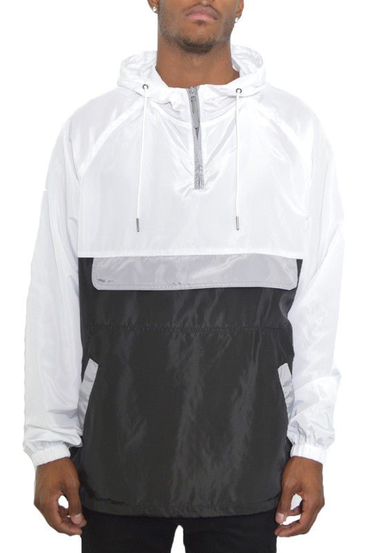 Color Block Anorak Jacket Pullover Windbreaker - Rose In Concrete 🥀