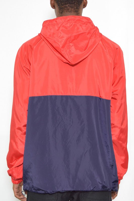 Color Block Anorak Jacket Pullover Windbreaker - Rose In Concrete 🥀