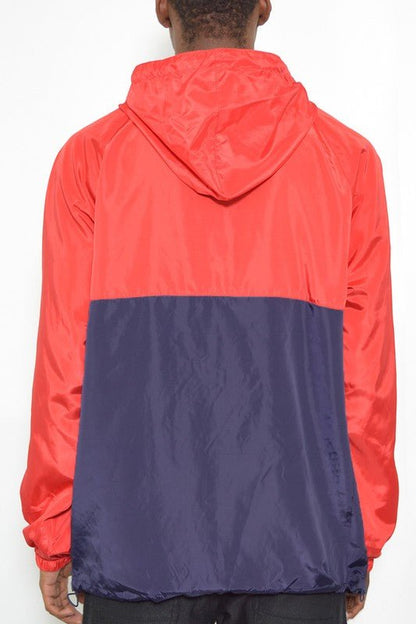 Color Block Anorak Jacket Pullover Windbreaker - Rose In Concrete 🥀