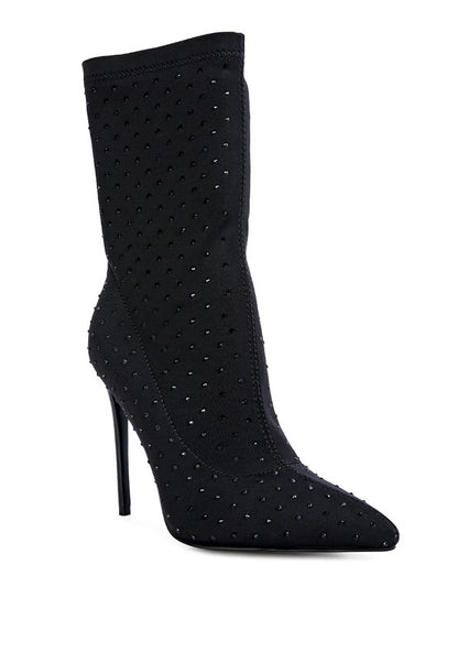 Studded Ankle Booties - Rose In Concrete 🥀