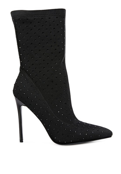 Studded Ankle Booties - Rose In Concrete 🥀