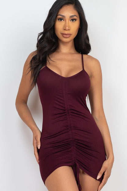 Ruched Mini Dress - Rose In Concrete 🥀