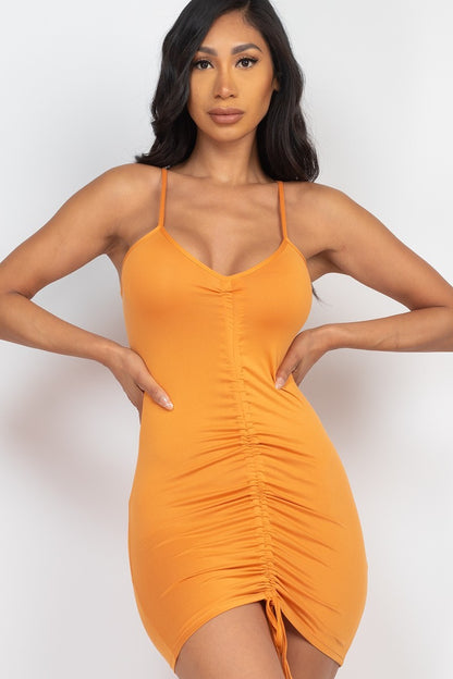 Ruched Mini Dress - Rose In Concrete 🥀