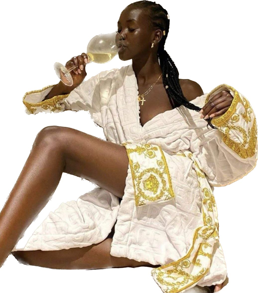 Oversized Fashion Robe - Rose In Concrete 🥀