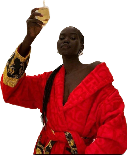 Oversized Fashion Robe - Rose In Concrete 🥀