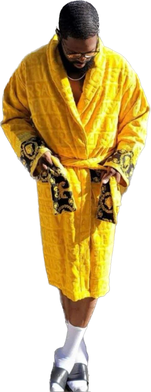 Oversized Fashion Robe - Rose In Concrete 🥀