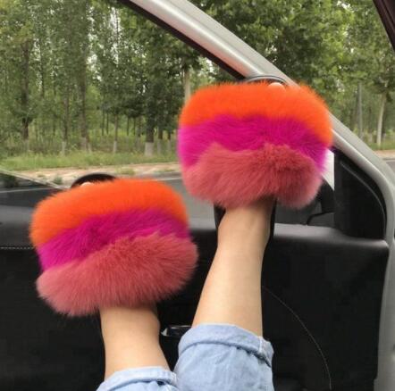 Collection 1: Fluffy Fur Slides - Rose In Concrete 🥀