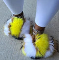 Collection 1: Fluffy Fur Slides - Rose In Concrete 🥀