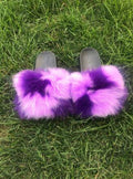 Collection 1: Fluffy Fur Slides - Rose In Concrete 🥀