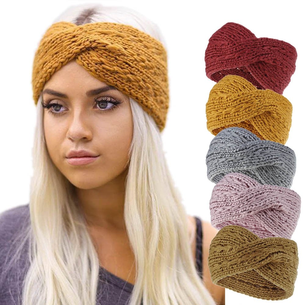Winter Warmer Ear Knitted Headband - Rose In Concrete 🥀