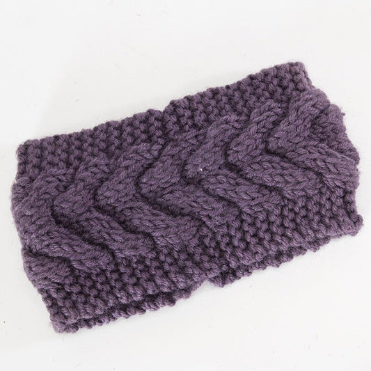 Winter Warmer Ear Knitted Headband - Rose In Concrete 🥀