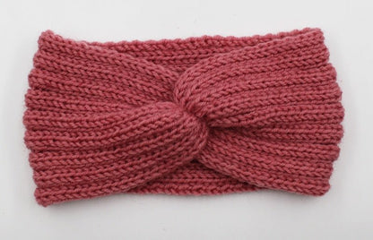 Winter Warmer Ear Knitted Headband - Rose In Concrete 🥀