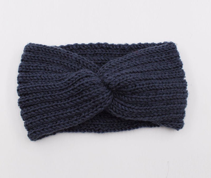 Winter Warmer Ear Knitted Headband - Rose In Concrete 🥀