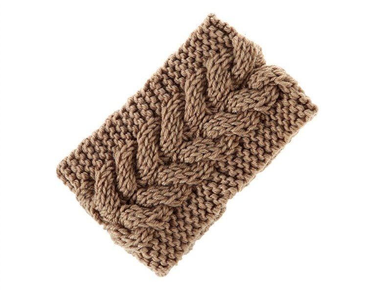 Winter Warmer Ear Knitted Headband - Rose In Concrete 🥀