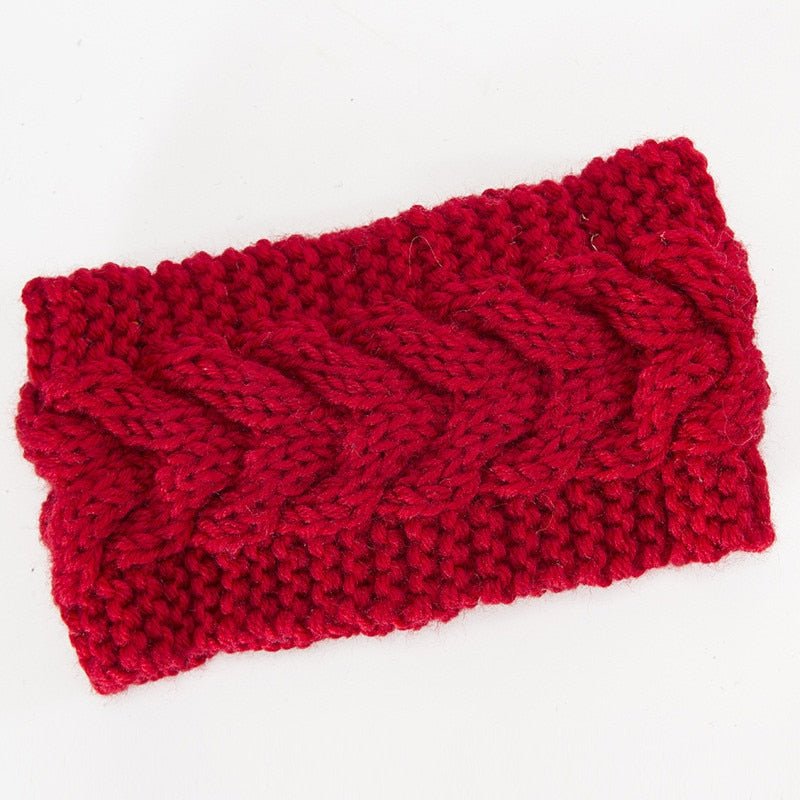 Winter Warmer Ear Knitted Headband - Rose In Concrete 🥀