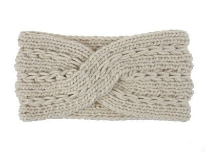 Winter Warmer Ear Knitted Headband - Rose In Concrete 🥀