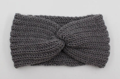 Winter Warmer Ear Knitted Headband - Rose In Concrete 🥀