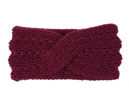 Winter Warmer Ear Knitted Headband - Rose In Concrete 🥀