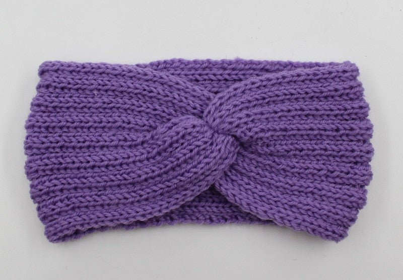 Winter Warmer Ear Knitted Headband - Rose In Concrete 🥀