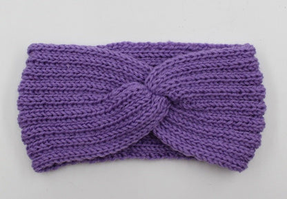 Winter Warmer Ear Knitted Headband - Rose In Concrete 🥀
