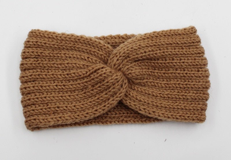 Winter Warmer Ear Knitted Headband - Rose In Concrete 🥀