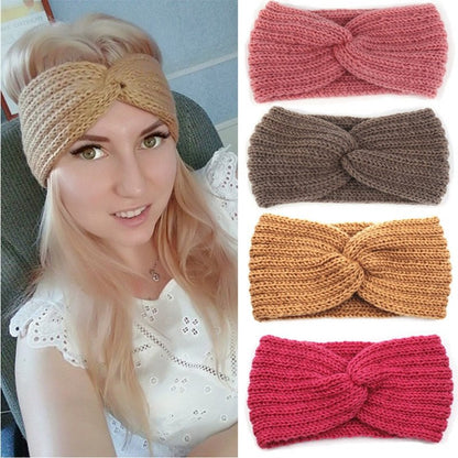 Winter Warmer Ear Knitted Headband - Rose In Concrete 🥀