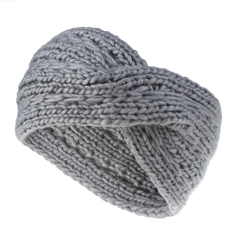 Winter Warmer Ear Knitted Headband - Rose In Concrete 🥀