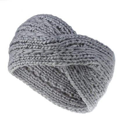 Winter Warmer Ear Knitted Headband - Rose In Concrete 🥀