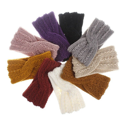 Winter Warmer Ear Knitted Headband - Rose In Concrete 🥀