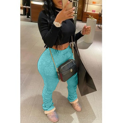 Stacked Leggings - Rose In Concrete 🥀