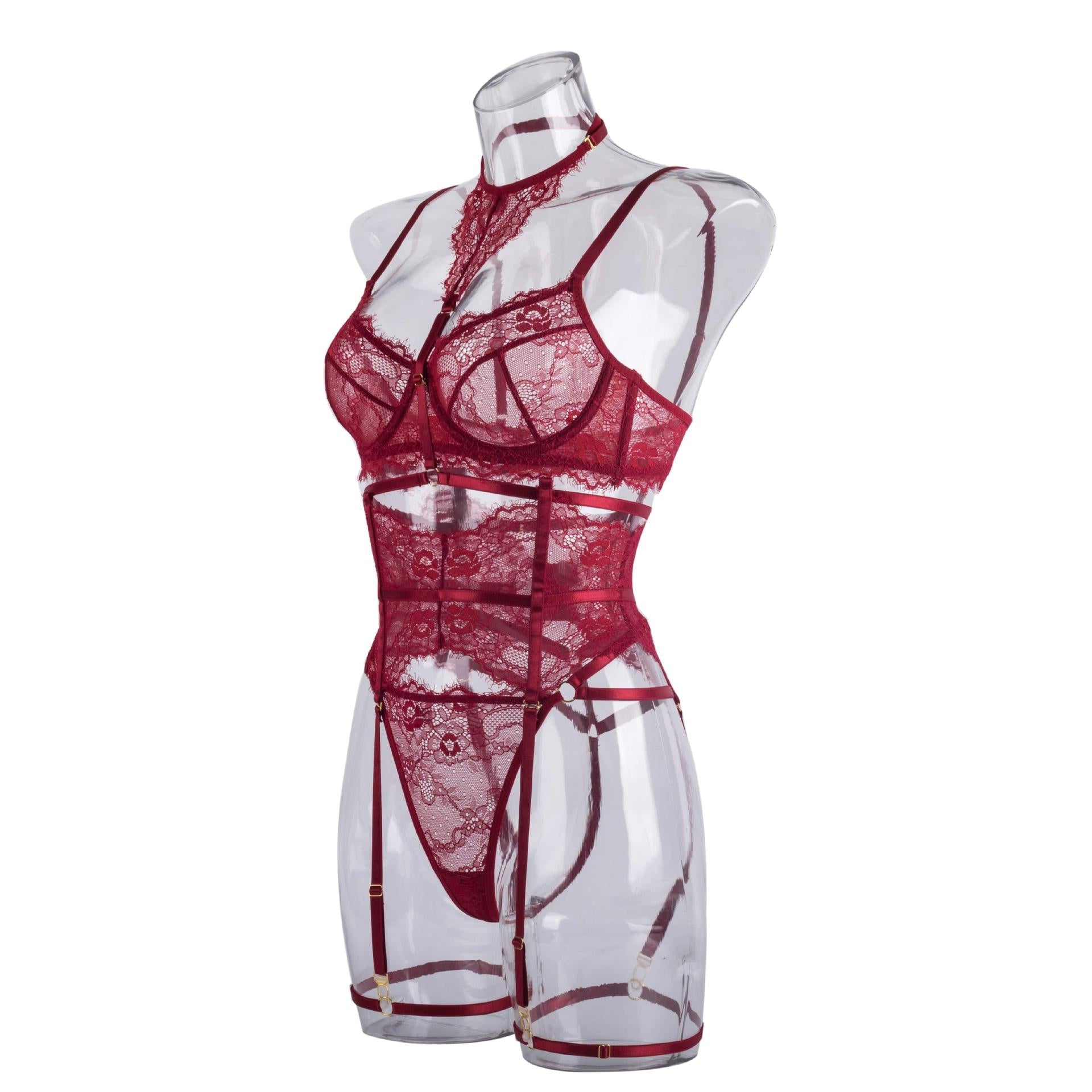 In a Chokehold Lingerie Set - Rose In Concrete 🥀