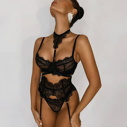 In a Chokehold Lingerie Set - Rose In Concrete 🥀