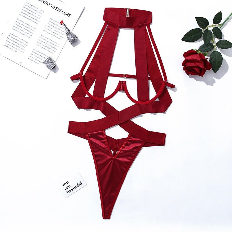 Never Cross Me Out Lingerie Bodysuit - Rose In Concrete 🥀