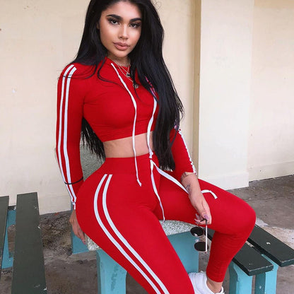 Striped Casual Matching Set - Rose In Concrete 🥀