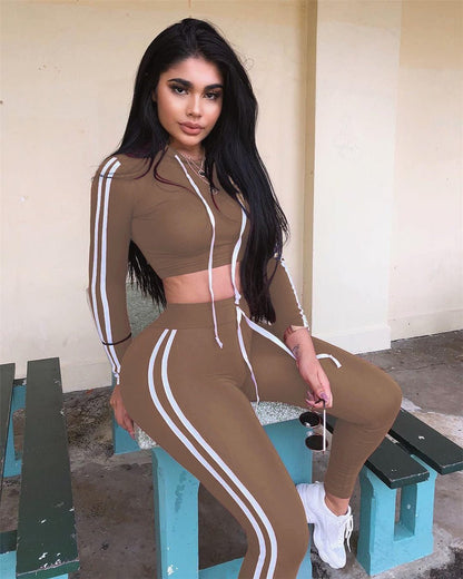 Striped Casual Matching Set - Rose In Concrete 🥀