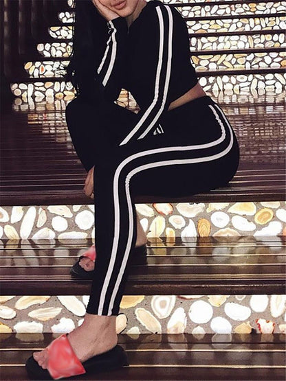 Striped Casual Matching Set - Rose In Concrete 🥀