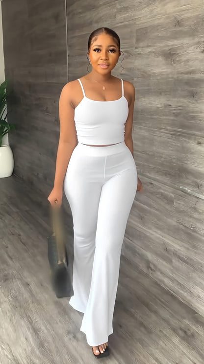 Crop Top Pants Set - Rose In Concrete 🥀