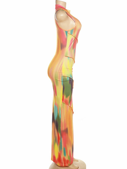 Colorful Maxi Dress - Rose In Concrete 🥀